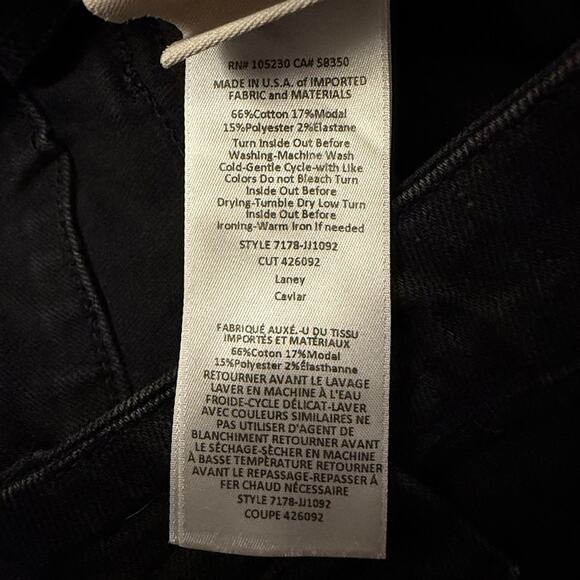 Joie Laney Crop Flare Jeans Black Denim Pants Size 26 Minimalist Retro - Picture 11 of 12